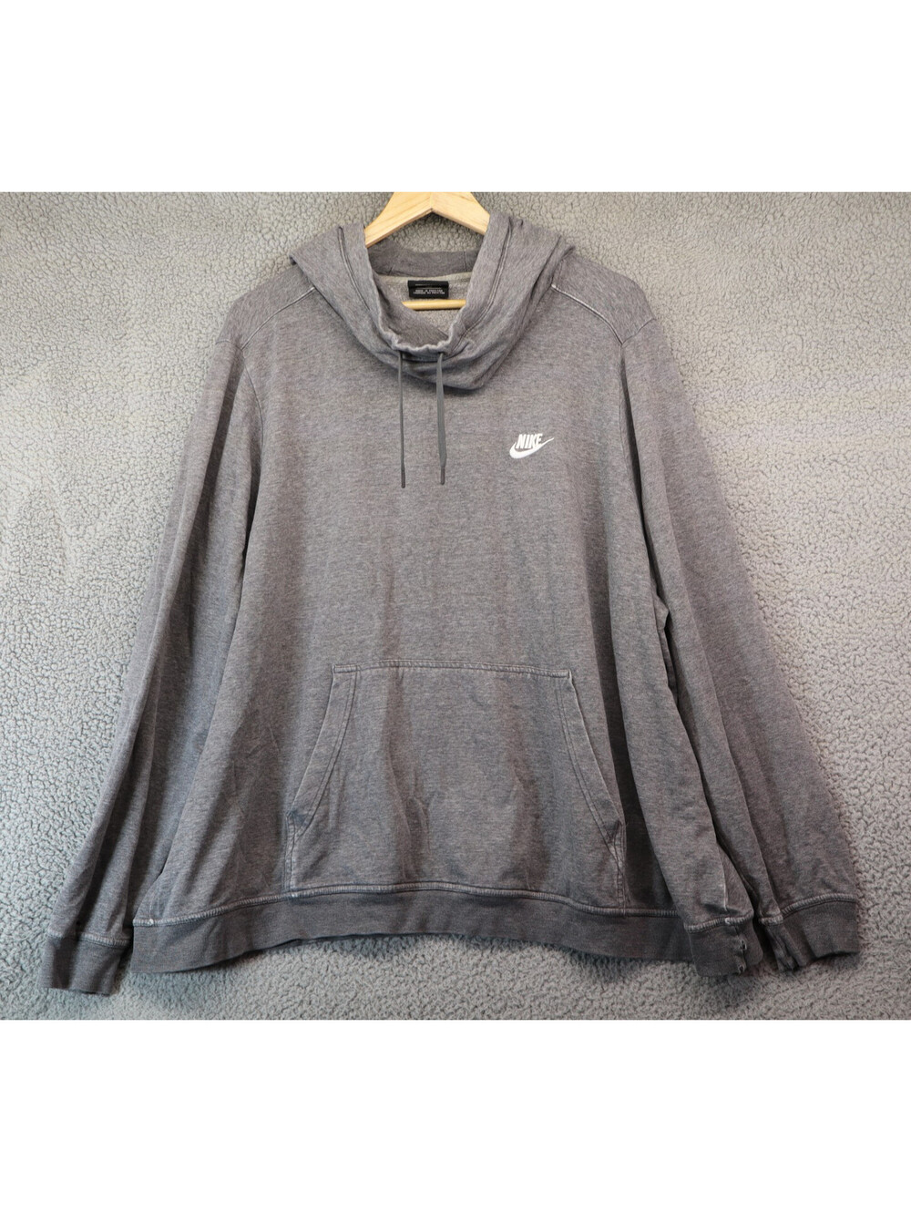 Nike Essentials Women 3X 942100-071 Gray Cowl Neck Hoodie